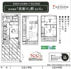 尼崎市 大庄西町１丁目 新築一戸建て
