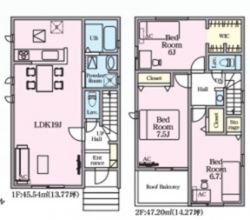 リナージュ枚方市 渚東町 新築一戸建て２棟24-1期1号棟